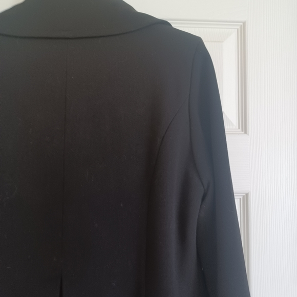 CALVIN KLEIN BLACK COWL NECK BUTTON COAT SIZE SMALL - Picture 11 of 15